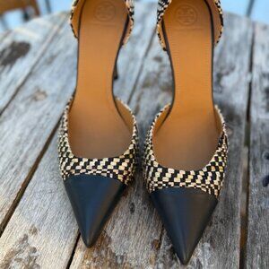 Tory Burch Penelope Woven Pumps Sz 9